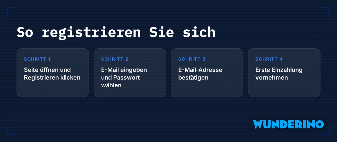 Registriere dich in Minuten